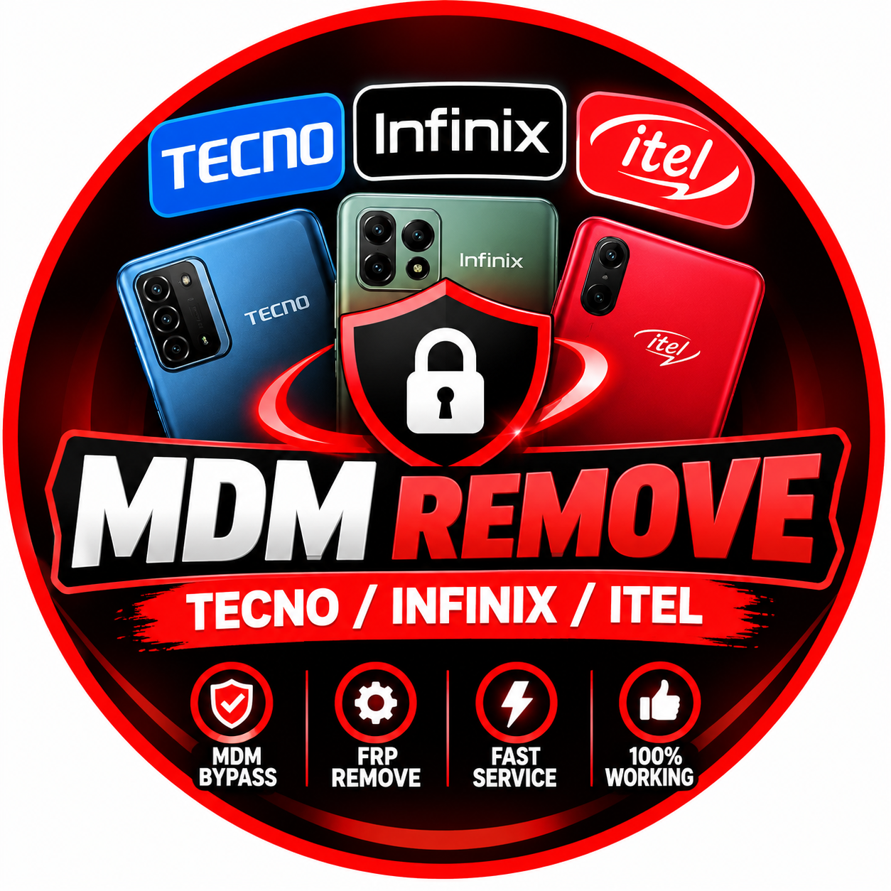 Tecno/iTel/Infinix ONLY MDM Remove Permanent Unlock By Imei +Lock Pic  1-24 Fresh Order 100% Success✅